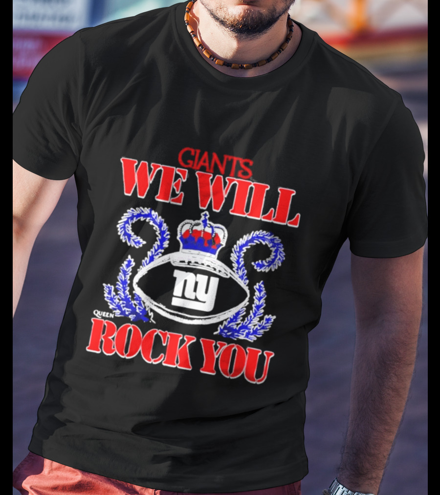 Giants We Will Rock You 2026 NY Tri Blend Homage Schedule Queen T-Shirt