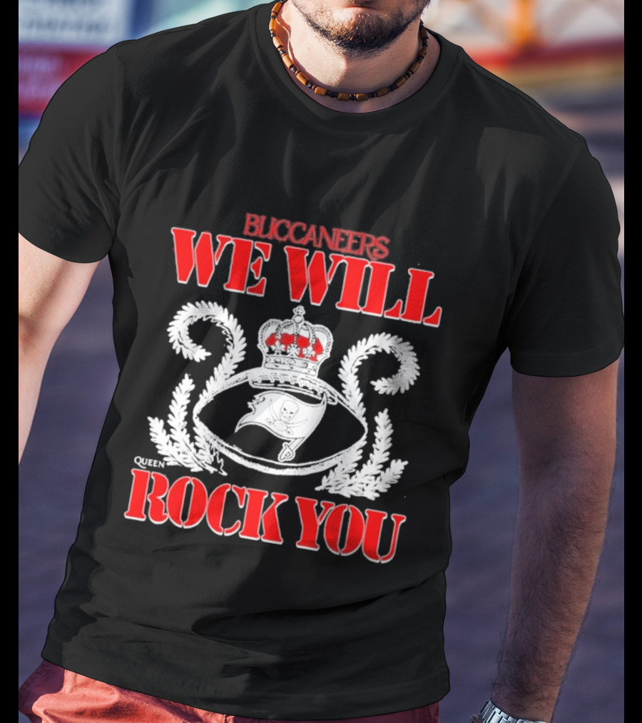 2026 Tampa Bay Buccaneers We Will Rock You Queen Tri Blend T-Shirt