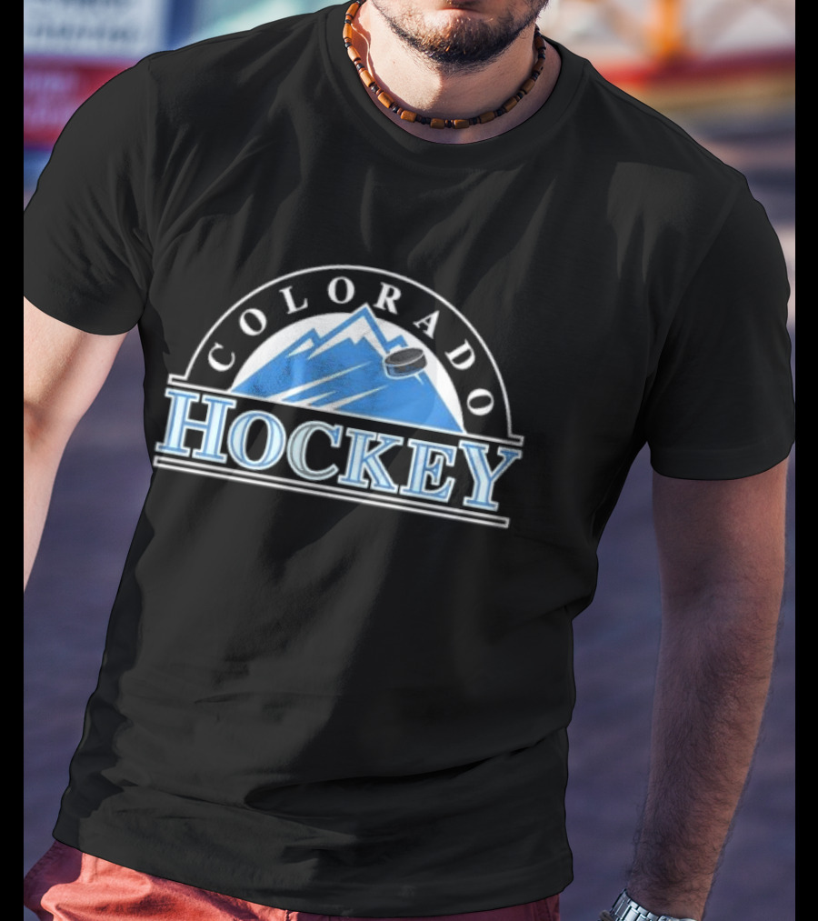 Colorado Avalanche Hockey Mountain Curve T-Shirt