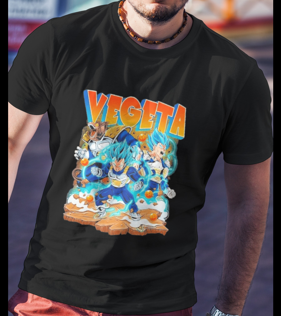Vegeta Super Saiyan Blue Power Dragon Ball Glorious Combat Scene T-Shirt