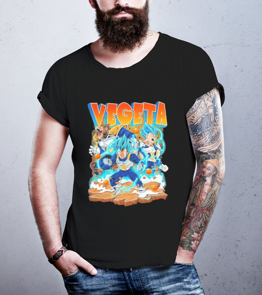 Vegeta Super Saiyan Blue Power Dragon Ball Glorious Combat Scene T-Shirt