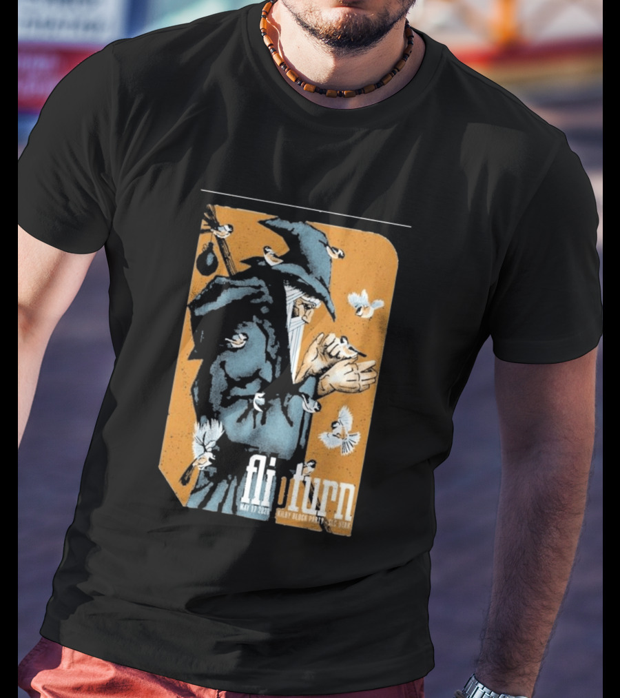 Flipturn Kilby Block Party May 17 2026 Salt Lake City Utah Wizard With Birds T-Shirt