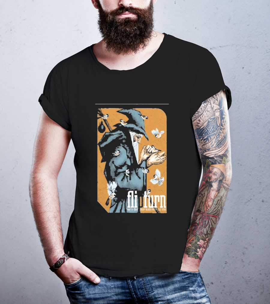 Flipturn Kilby Block Party May 17 2026 Salt Lake City Utah Wizard With Birds T-Shirt