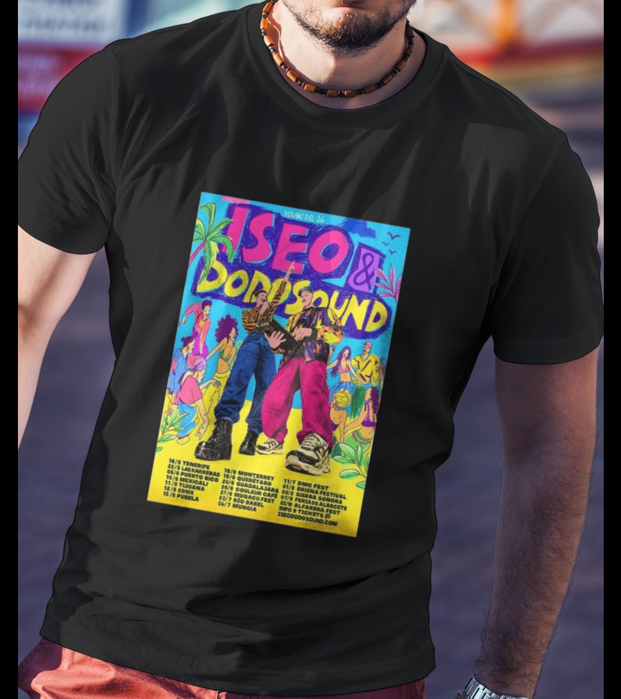 Iseo Dodosound Verano Tour 2026 Tenerife Guadalajara Zaragoza Fiesta T-Shirt