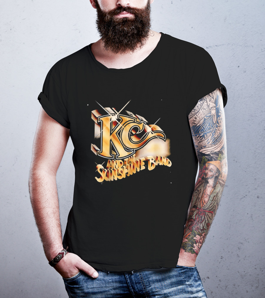 KC And The Sunshine Band Gold Logo Retro Disco T-Shirt
