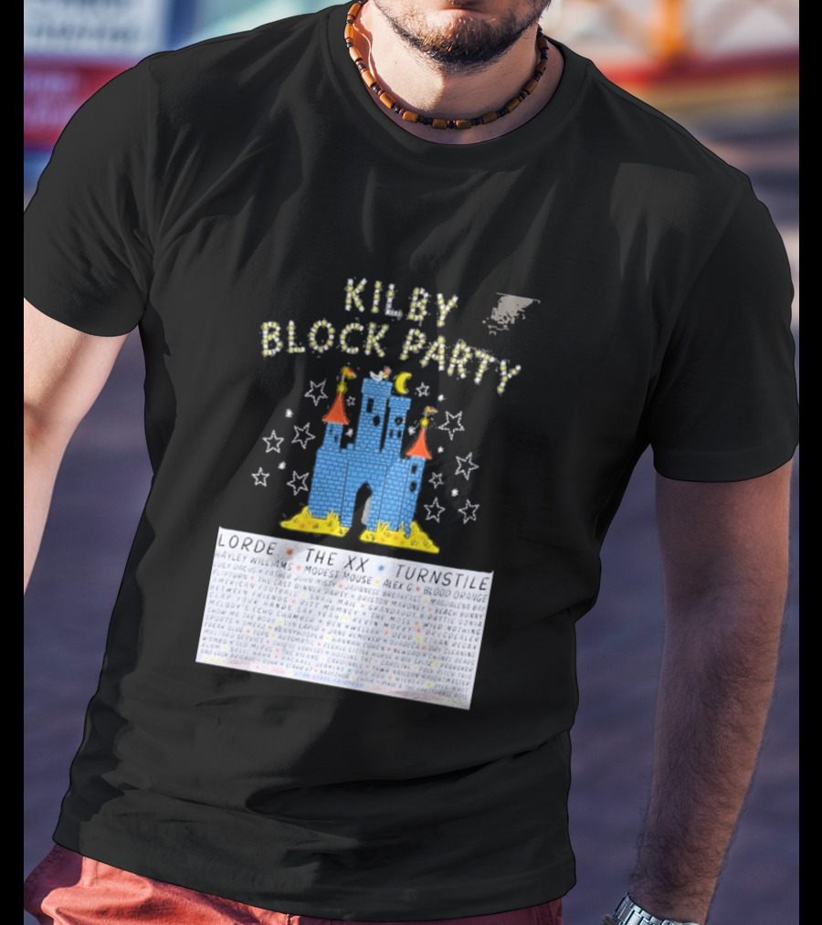 Kilby Block Party Salt Lake City May 17 2026 The XX Turnstile Alex G Blood Orange Stars Castle T-Shirt