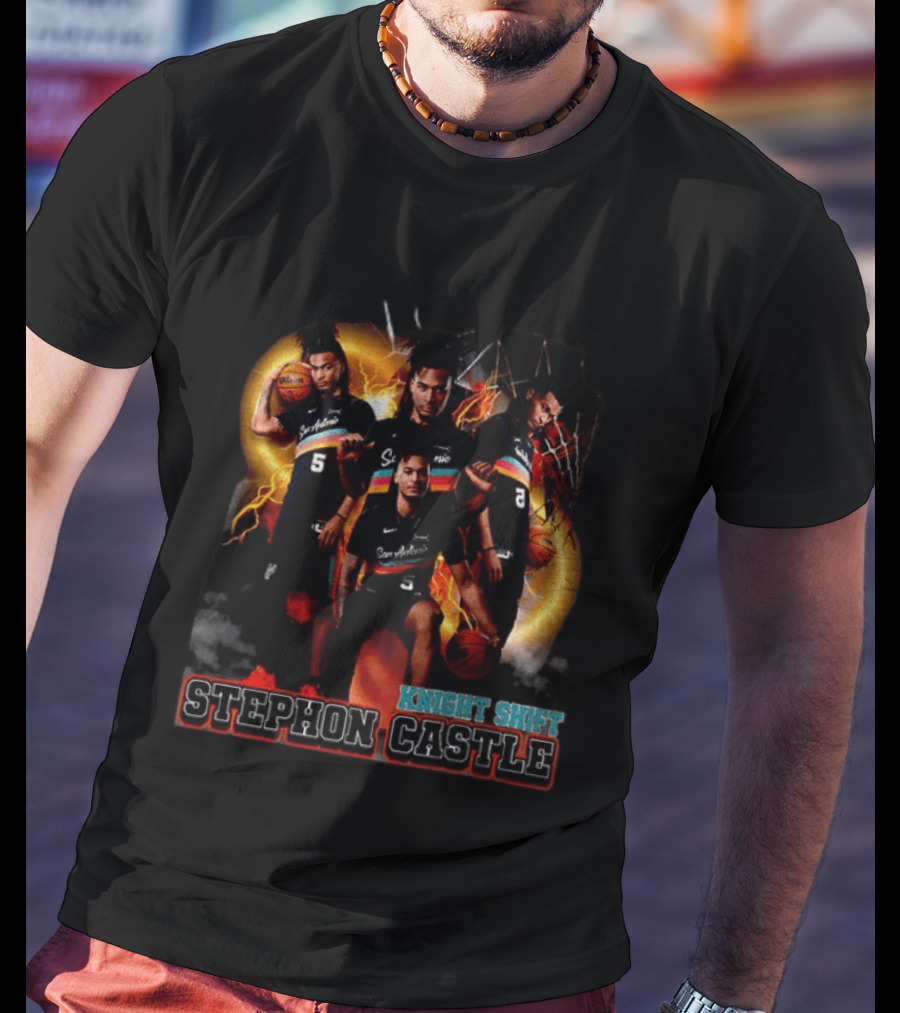 Knight Shift Stephon Castle San Antonio Spurs Basketball Star T-Shirt