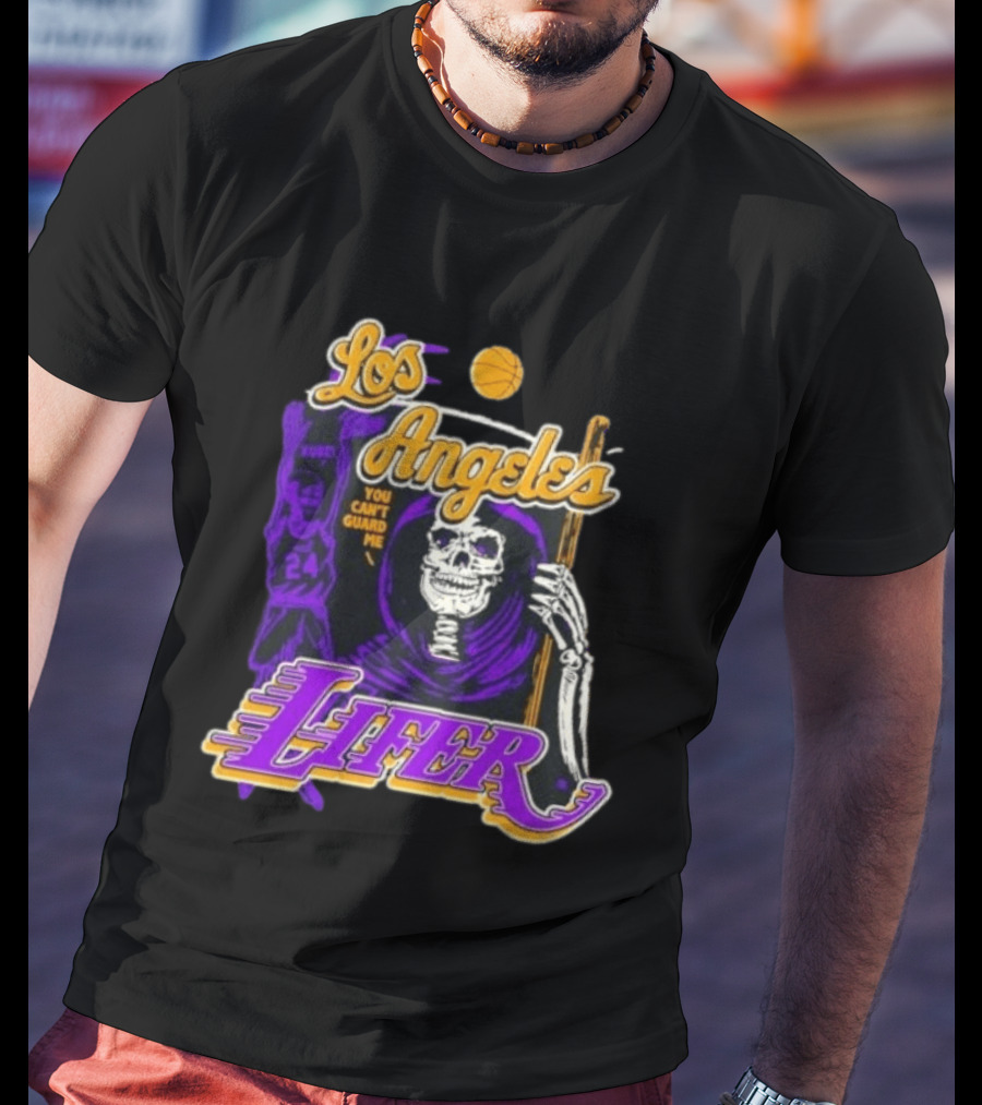 Los Angeles Lakers Lifer You Can't Guard Me Skeleton Basketball T-Shirt