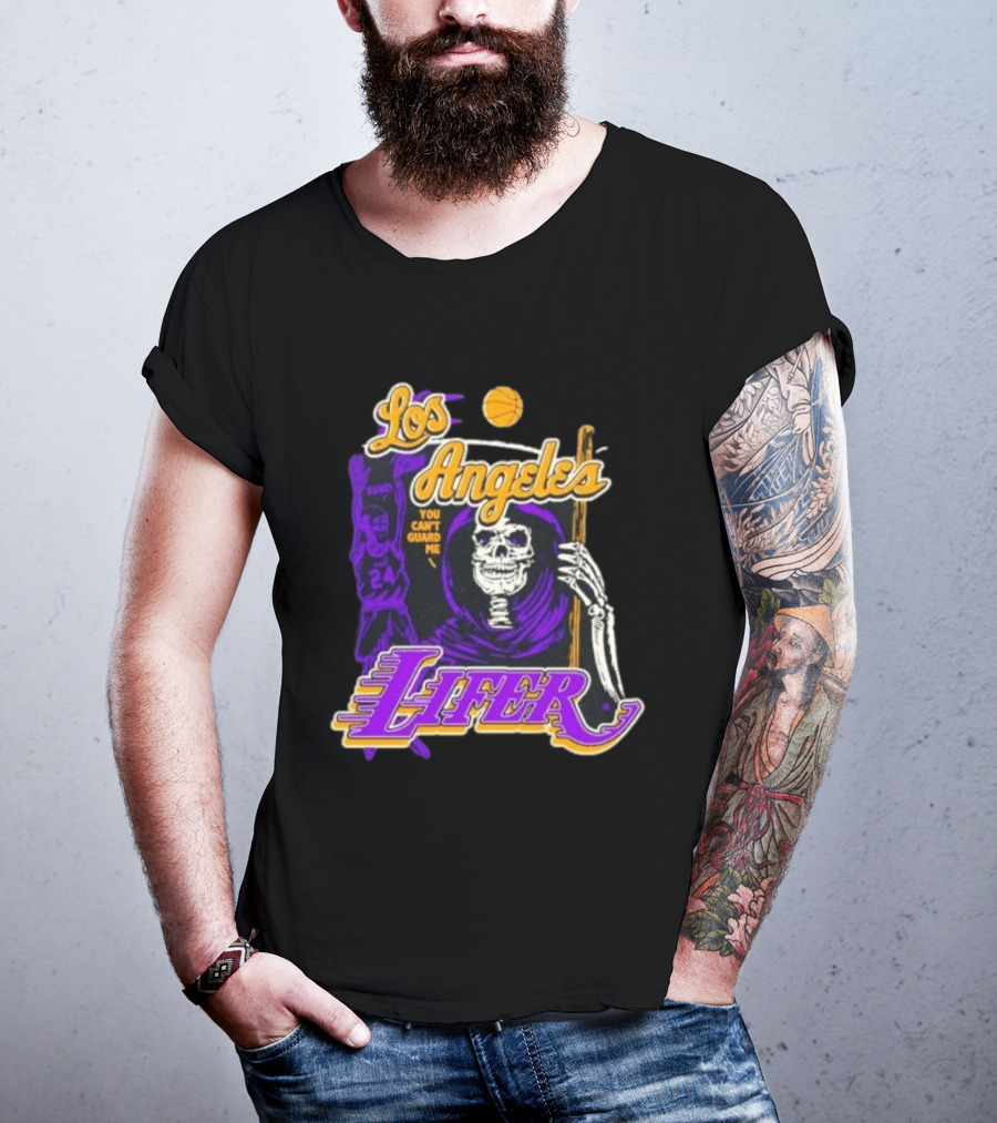 Los Angeles Lakers Lifer You Can't Guard Me Skeleton Basketball T-Shirt