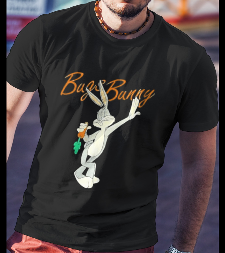 Looney Tunes Bugs Bunny Carrot Character Retro Animation T-Shirt