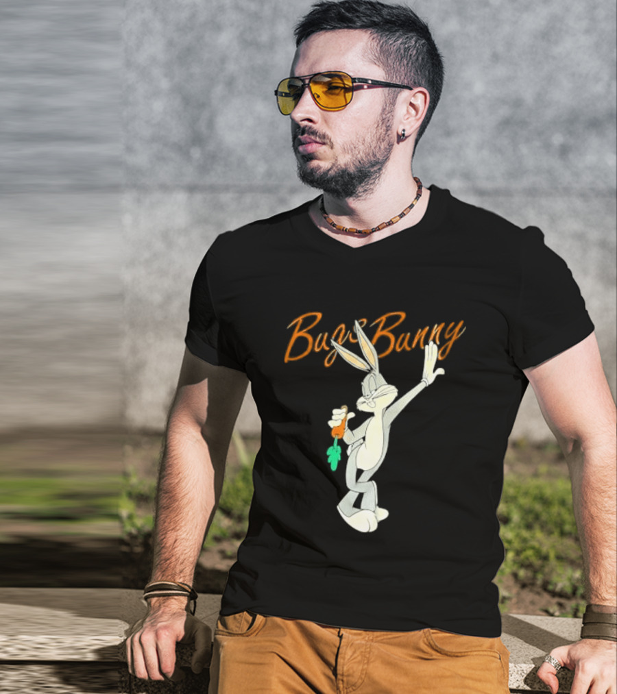 Looney Tunes Bugs Bunny Carrot Character Retro Animation T-Shirt