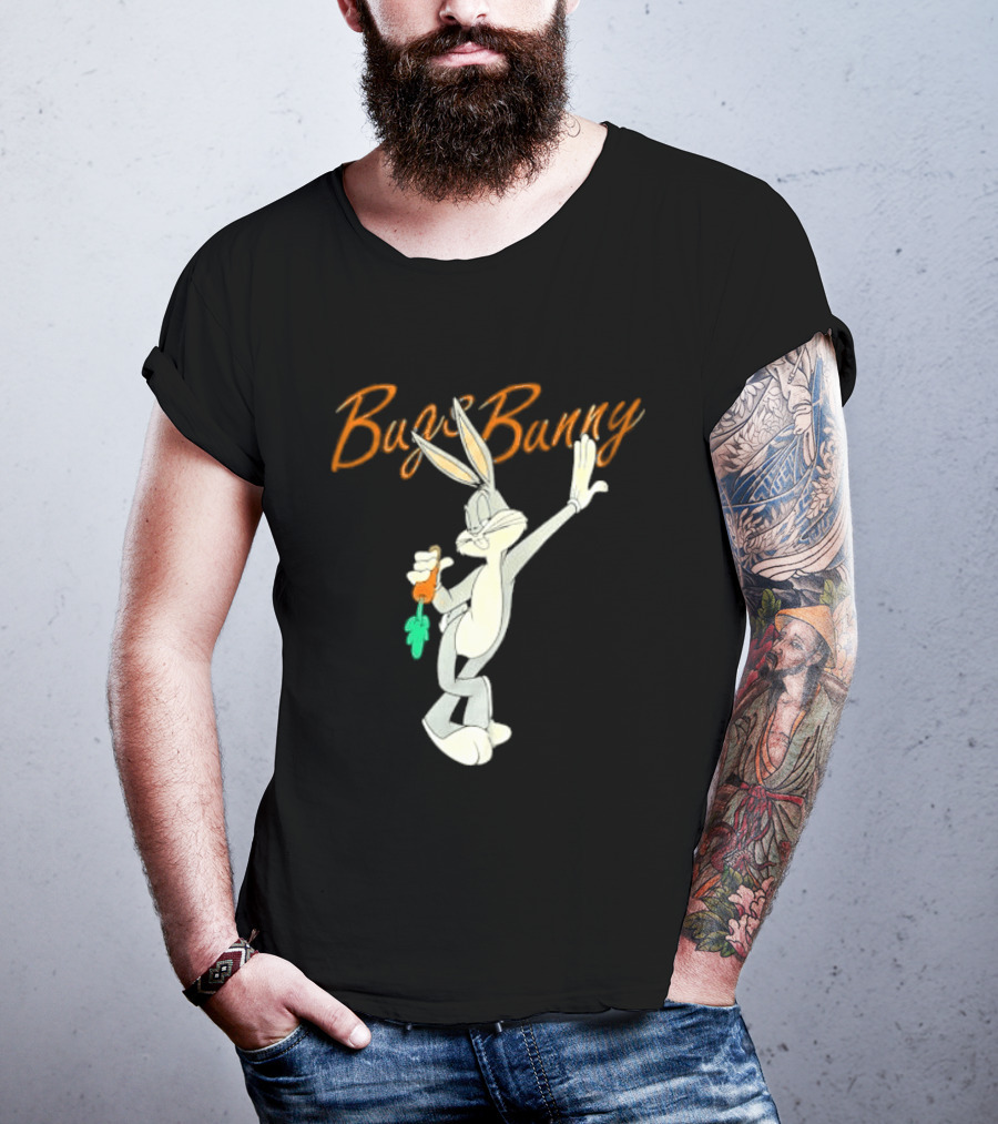 Looney Tunes Bugs Bunny Carrot Character Retro Animation T-Shirt