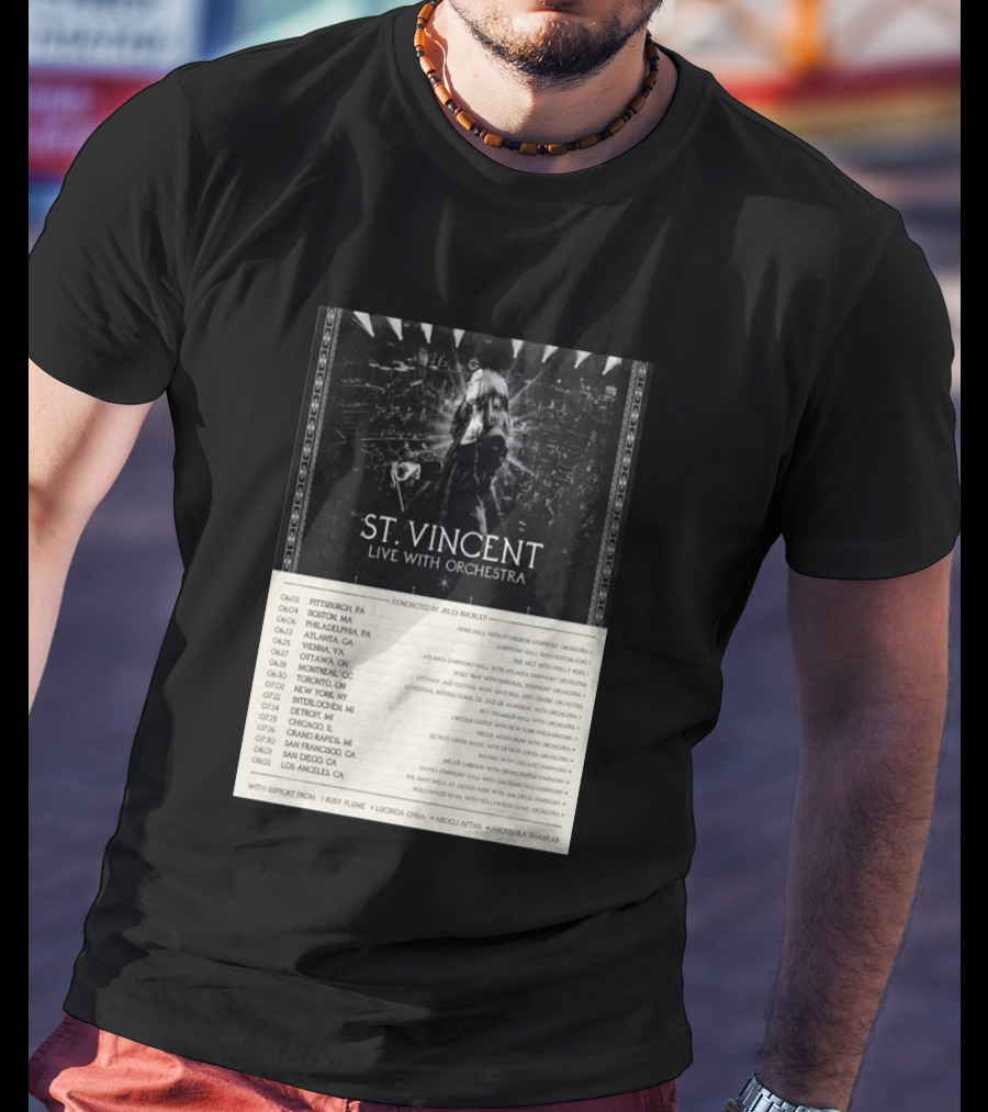 St Vincent Live With Orchestra 2026 Tour Conducted By Jules Buckley Dates And Locations T-Shirt