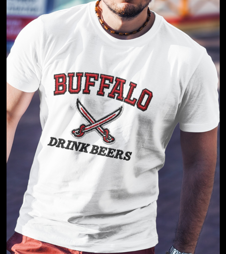 Buffalo Drink Beers Crossed Swords Rasmus Dahlin T-Shirt