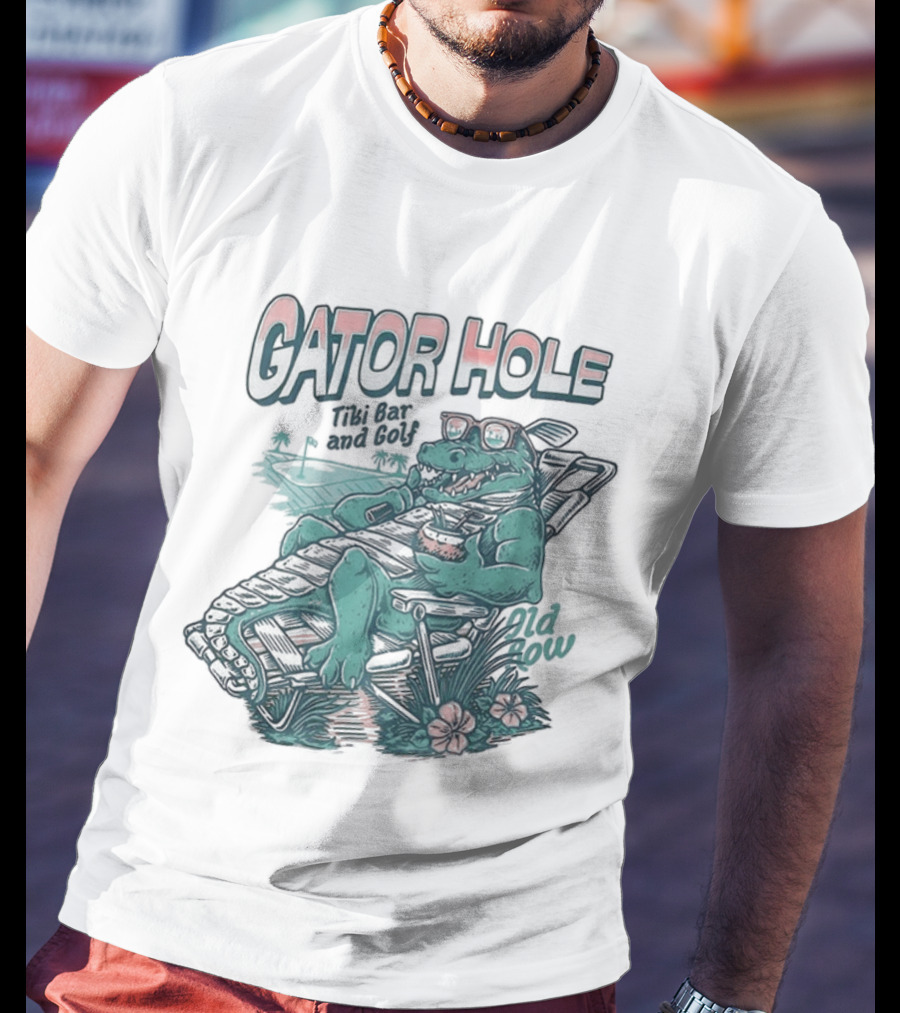 Gator Hole Tibi Bar Golf Crocodile Relax T-Shirt