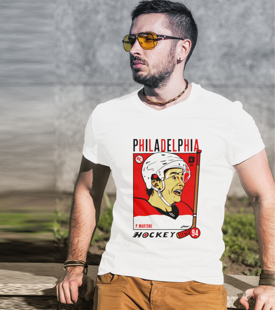 Philadelphia Flyers P Martone 94 Hockey Player T-Shirt