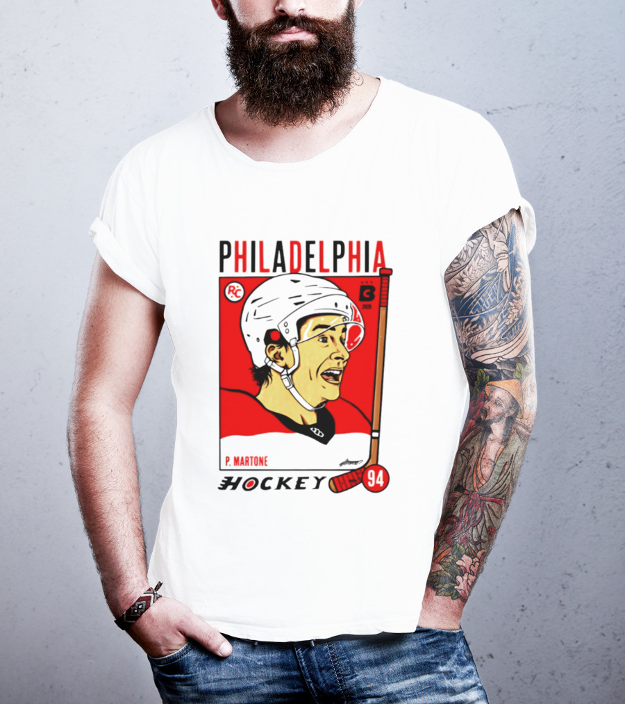 Philadelphia Flyers P Martone 94 Hockey Player T-Shirt