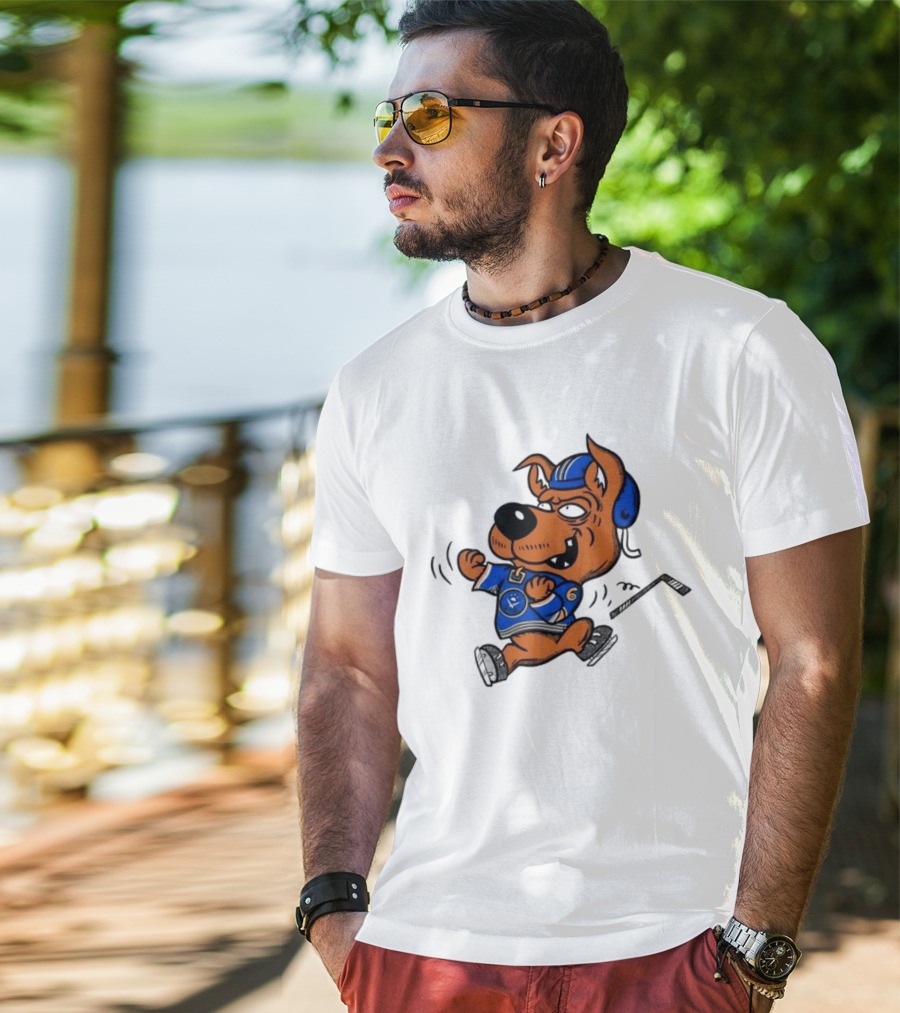 Scrappy Doo Buffalo Sabres Hockey Cartoon T-Shirt