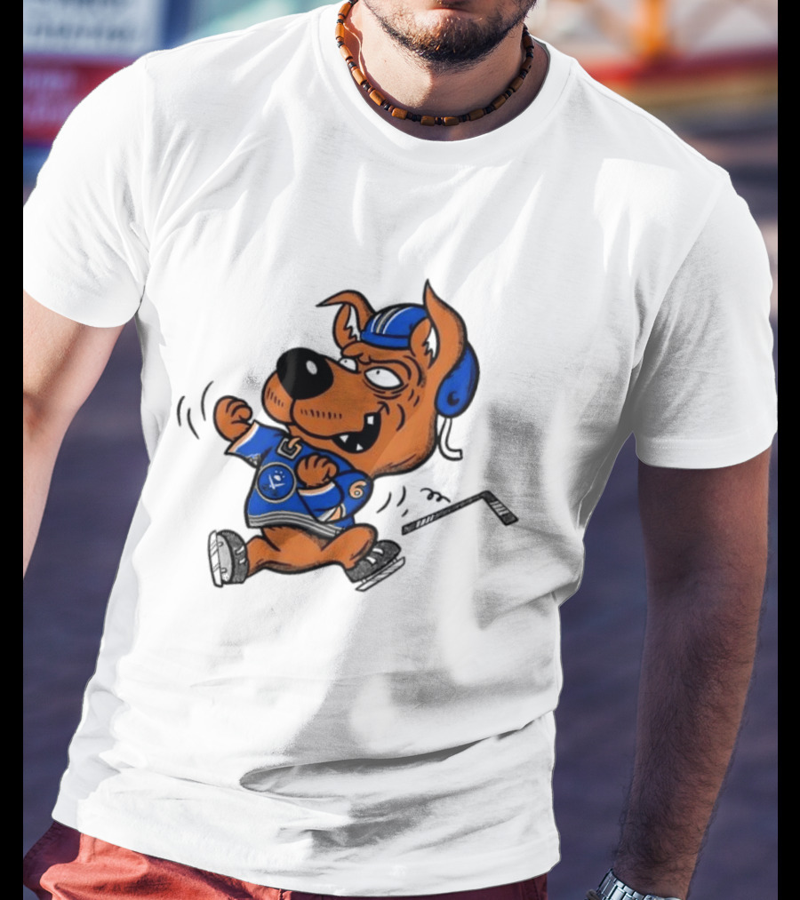 Scrappy Doo Buffalo Sabres Hockey Cartoon T-Shirt