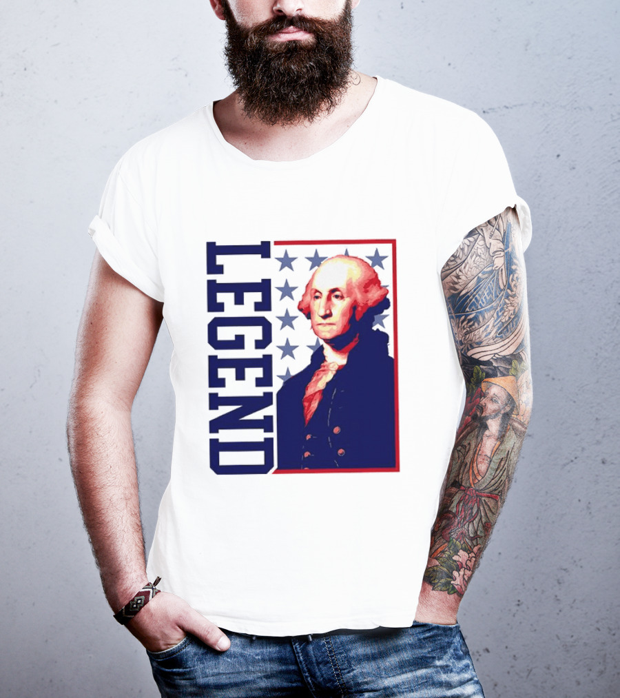 Legend George Washington 250th Anniversary America Freedom T-Shirt