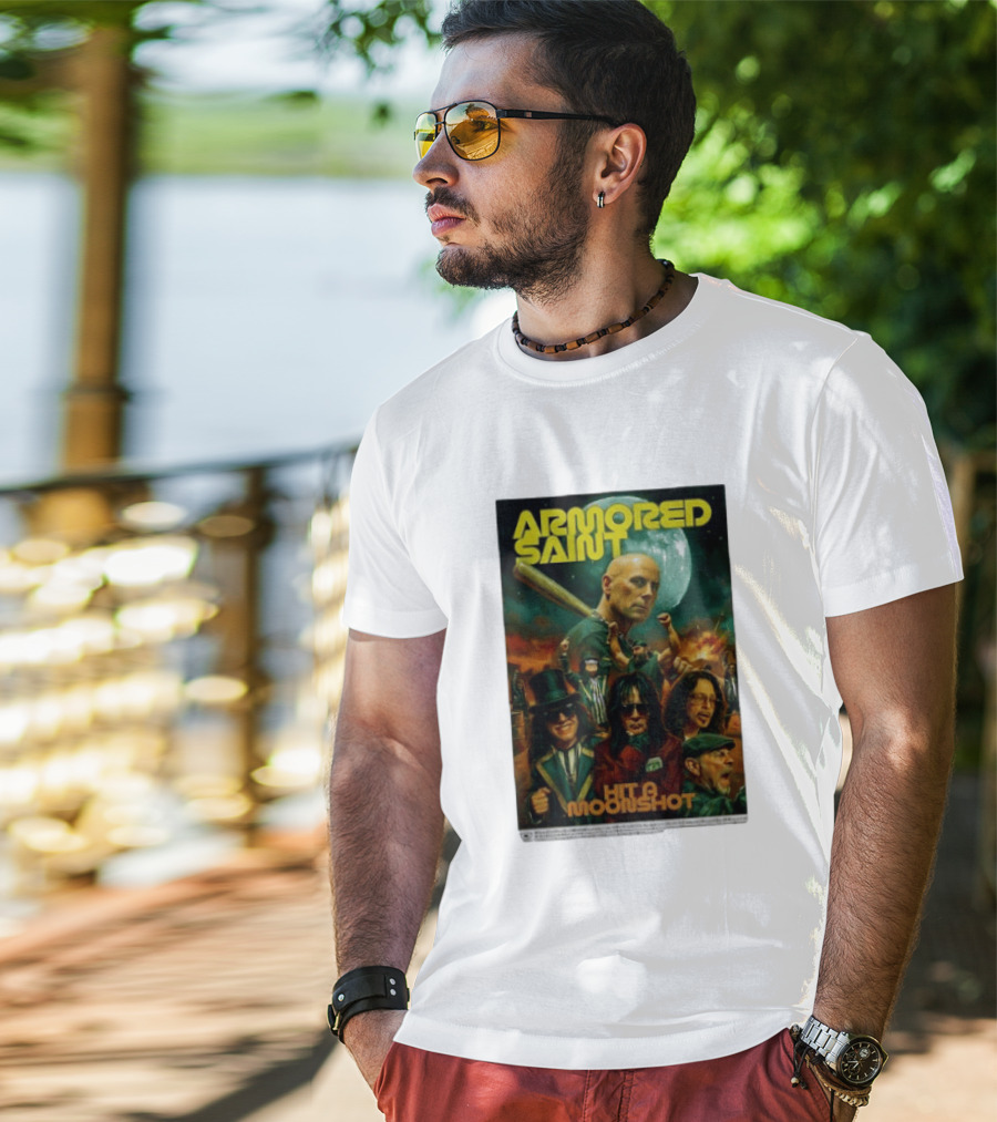 Armored Saint Hit A Moonshot Heavy Metal Band T-Shirt