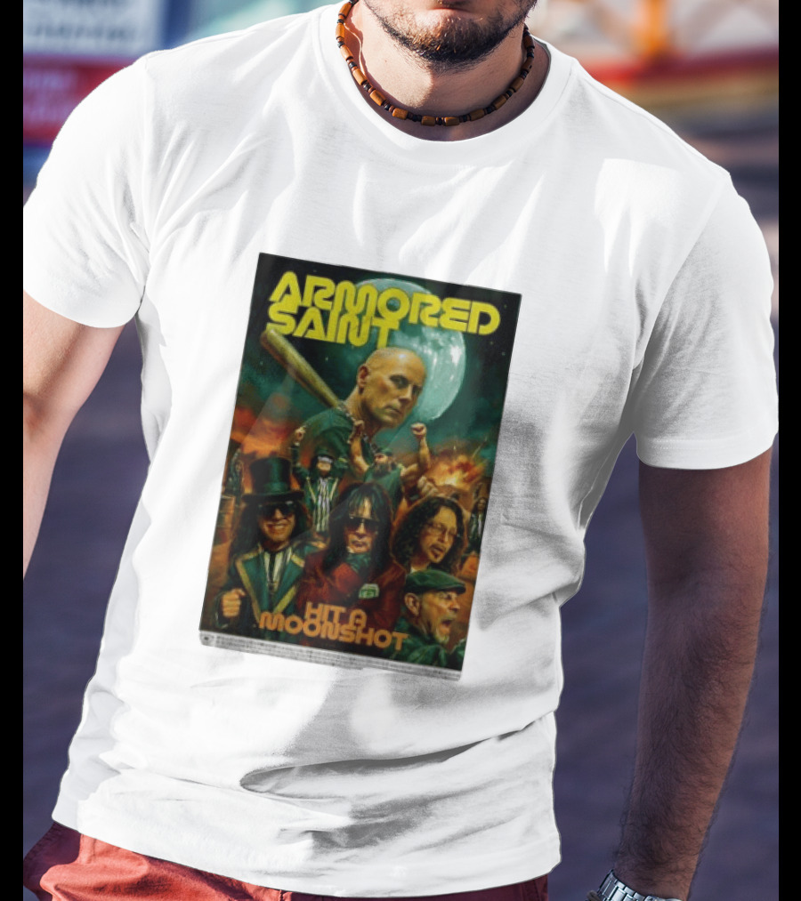 Armored Saint Hit A Moonshot Heavy Metal Band T-Shirt