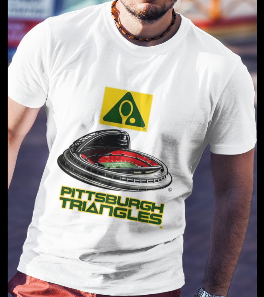 Pittsburgh Triangles Civic Arena Tennis Logo Roof Open T-Shirt