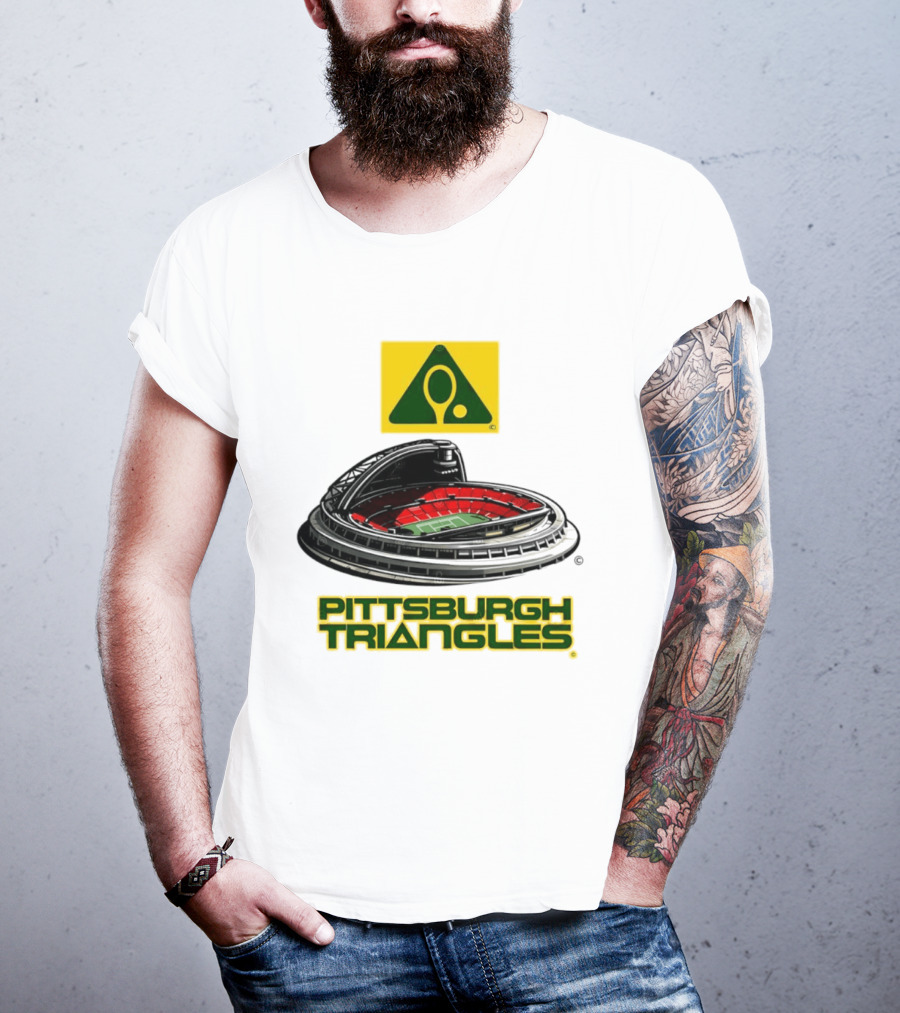 Pittsburgh Triangles Civic Arena Tennis Logo Roof Open T-Shirt