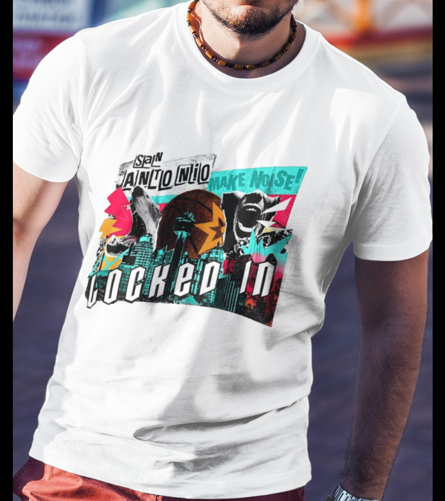 San Antonio Spurs Locked In Make Noise Basketball T-Shirt