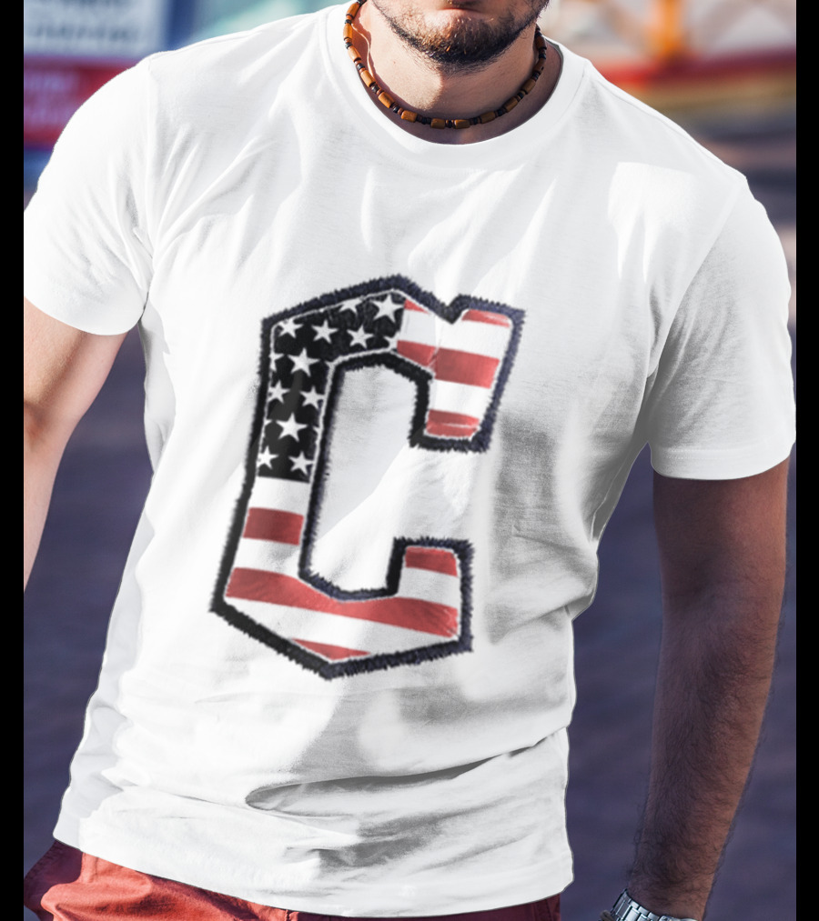Cleveland Guardians American Flag Hat 2026 Patriotic Giveaway T-Shirt