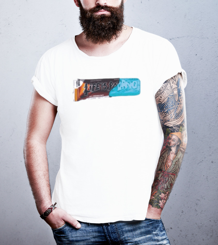 Life Is Porno Protein Bar Wrapper T-Shirt
