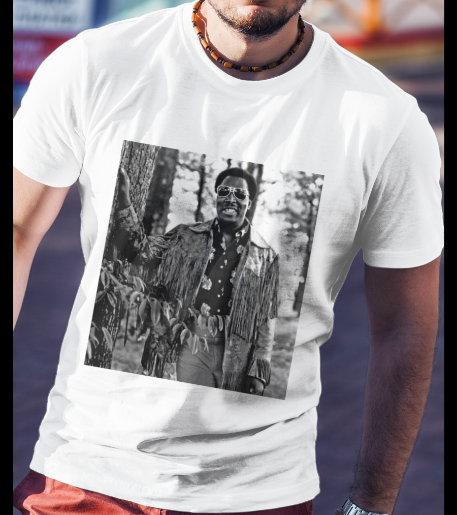 Clarence Carter Singer Fringe Jacket And Sunglasses Outdoors T-Shirt