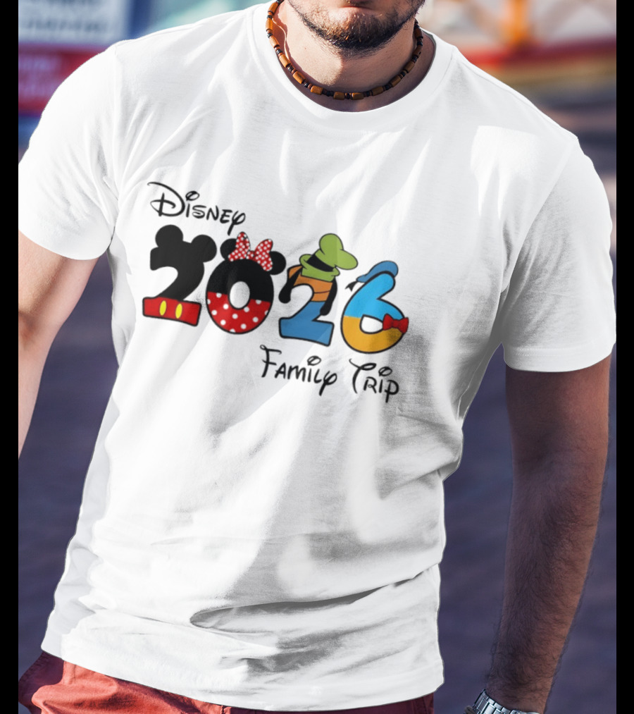 Disney 2026 Family Trip Mickey Minnie Goofy Donald T-Shirt
