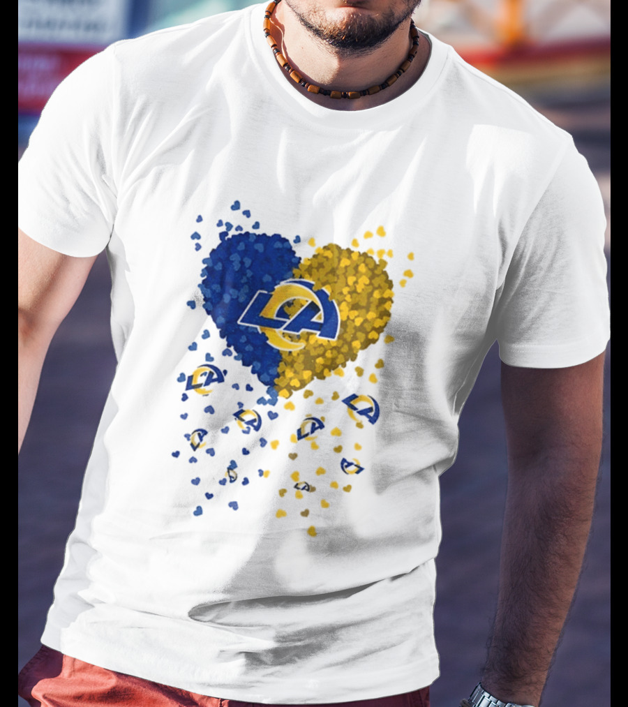 Los Angeles Rams Heart Logo 2026 Football Fanwear T-Shirt