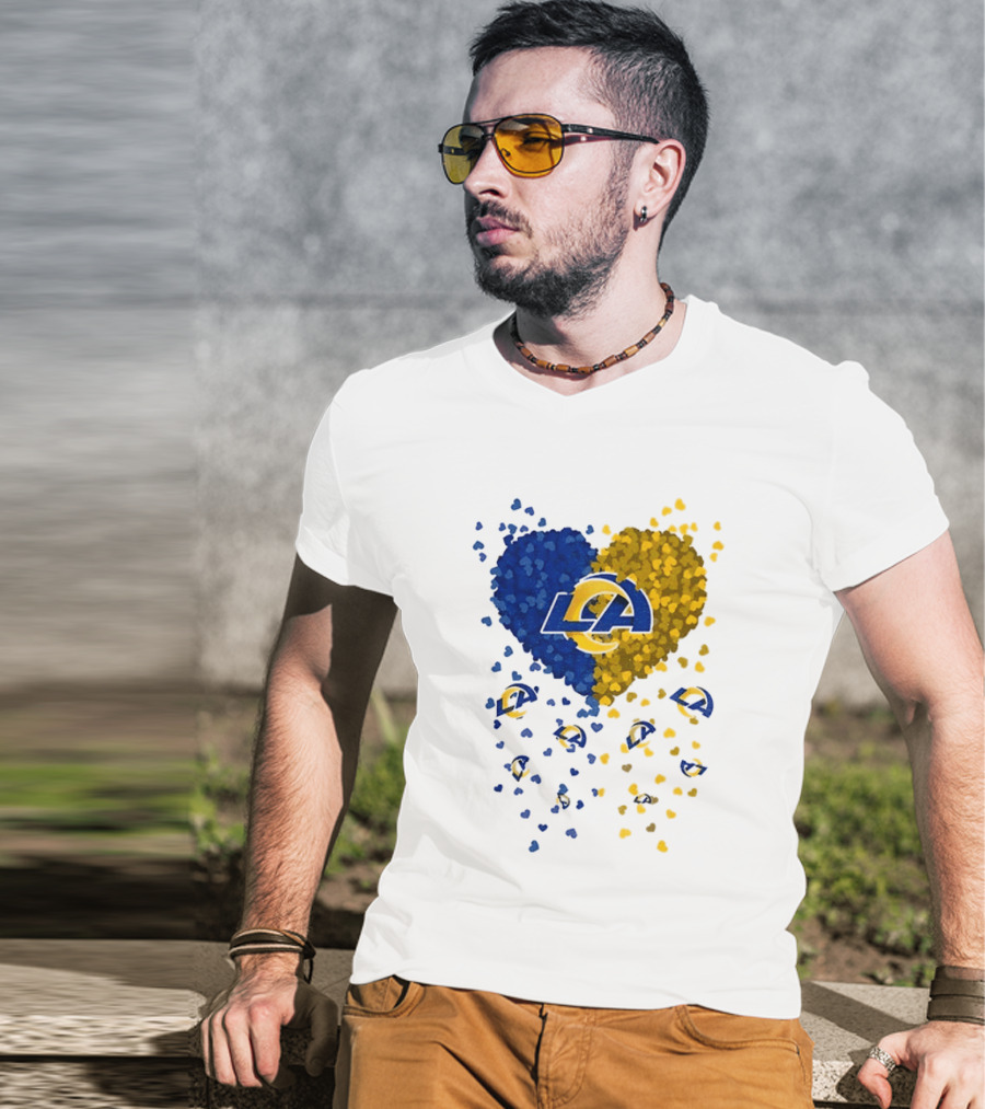 Los Angeles Rams Heart Logo 2026 Football Fanwear T-Shirt