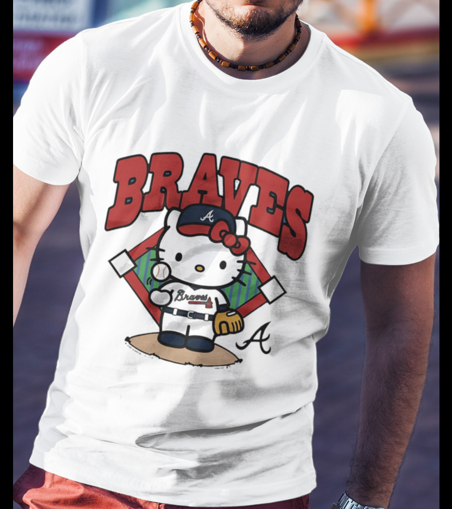 Hello Kitty Braves Baseball Collaboration With Atlanta Braves T-Shirt