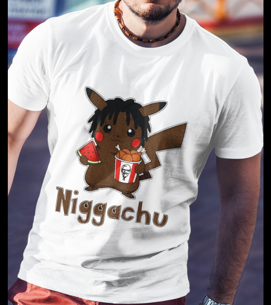 Pikachu X Nigga Niggachu KFC Meme T-Shirt