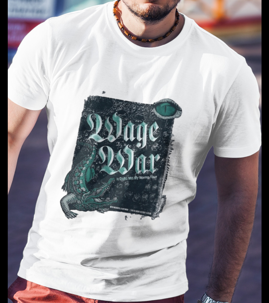 Wage War It Calls Me By Name Tour Detroit MI May 15 2026 Alligator Eye T-Shirt