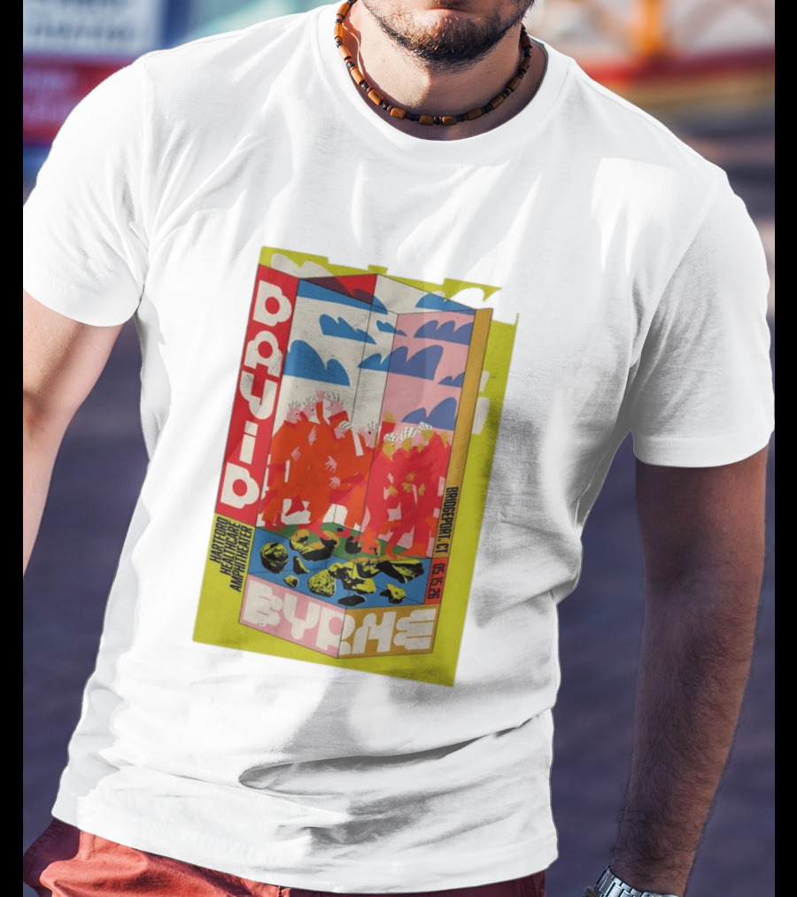 David Byrne Hartford Healthcare Amphitheater Bridgeport CT May 15 2026 Tour T-Shirt
