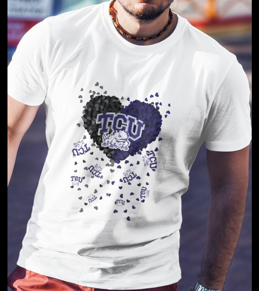 TCU Horned Frogs Heart Football 2026 T-Shirt