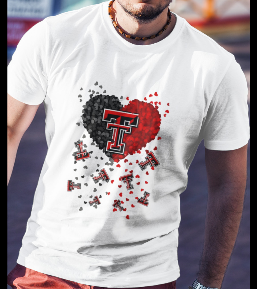 Texas Tech Red Raiders Heart 2026 Football Fan Gear T-Shirt
