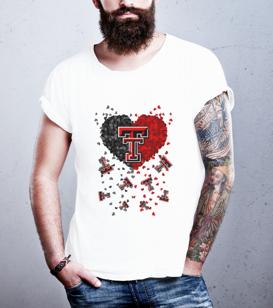 Texas Tech Red Raiders Heart 2026 Football Fan Gear T-Shirt
