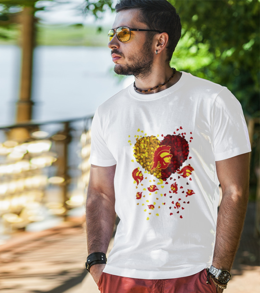 USC Trojans Heart Football 2026 Fan T-Shirt