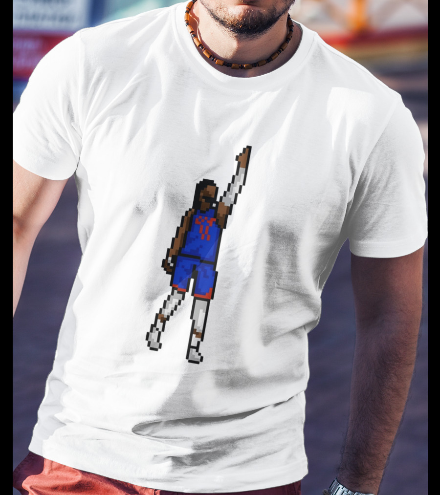 Jalen Brunson Clutch Pixel Art New York Knicks Basketball T-Shirt