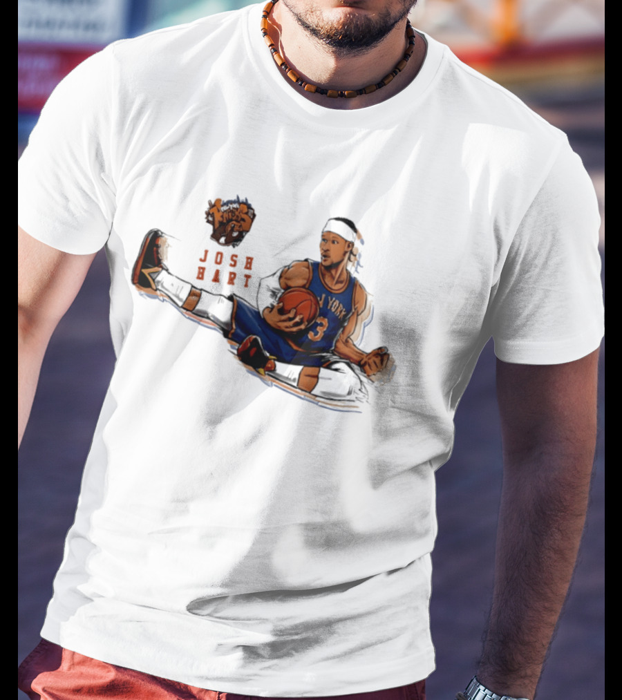 Josh Hart New York Knicks Basketball Star Pose T-Shirt