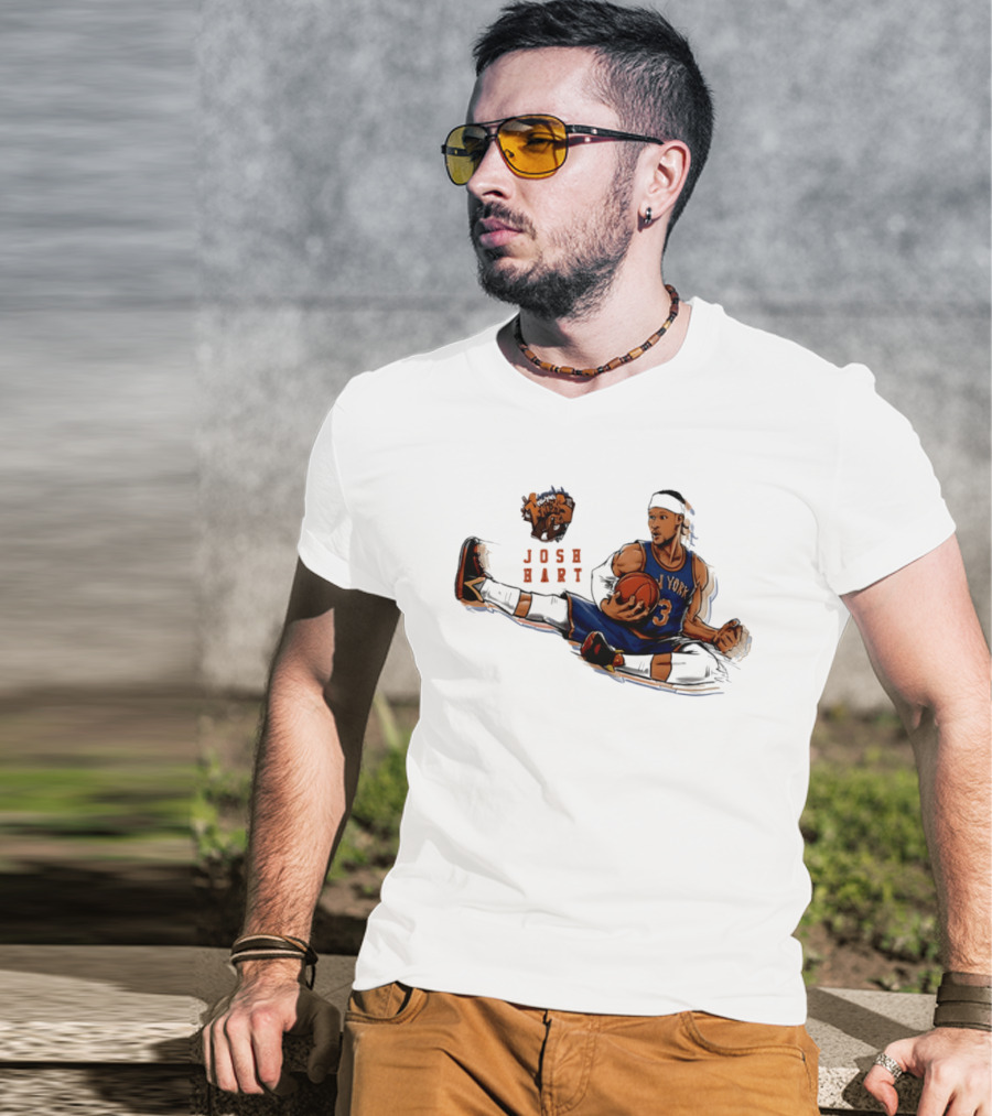 Josh Hart New York Knicks Basketball Star Pose T-Shirt