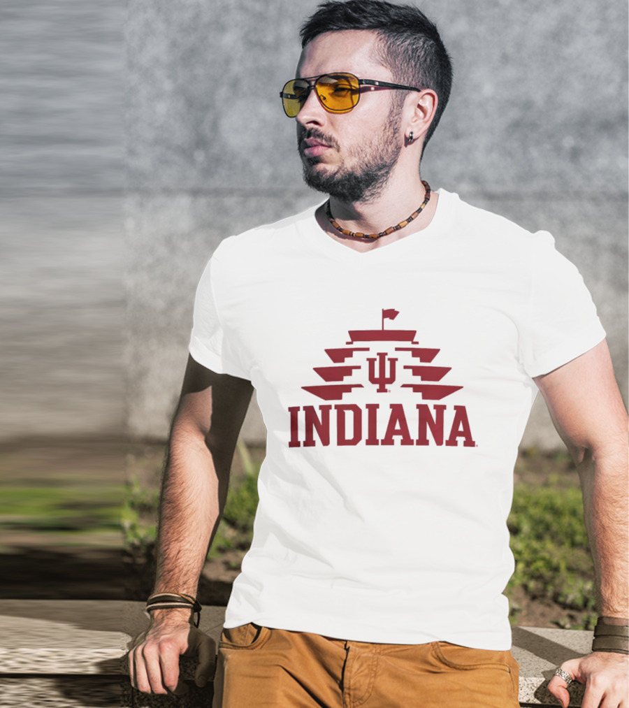 Indiana Hoosiers IMS Pagoda Iconic Symbol Collaboration T-Shirt