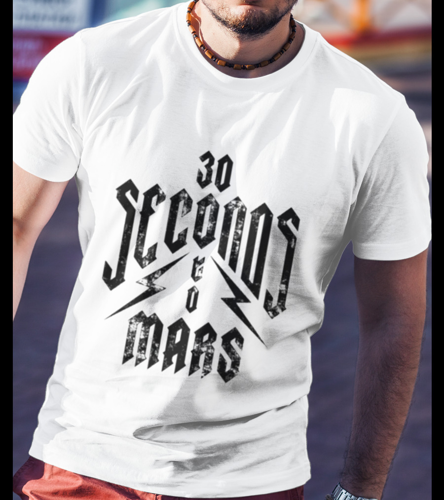 30 Seconds To Mars Lightning Bolt T-Shirt
