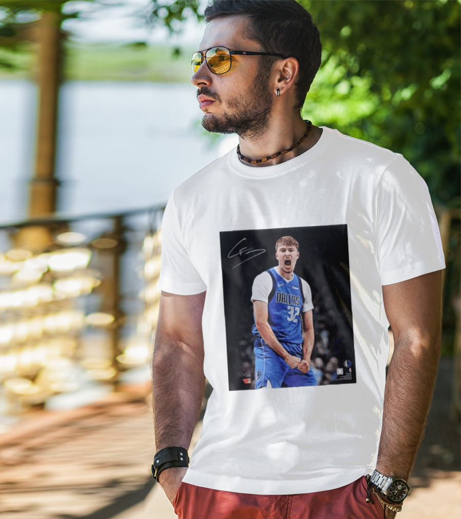 Cooper Flagg Dallas Mavericks Autographed Memorabilia NBA Collectible T-Shirt