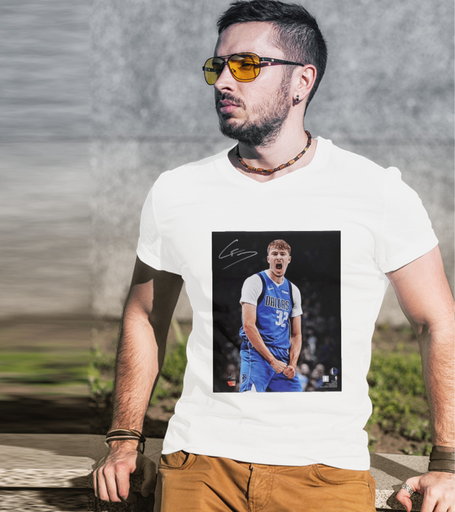 Cooper Flagg Dallas Mavericks Autographed Memorabilia NBA Collectible T-Shirt